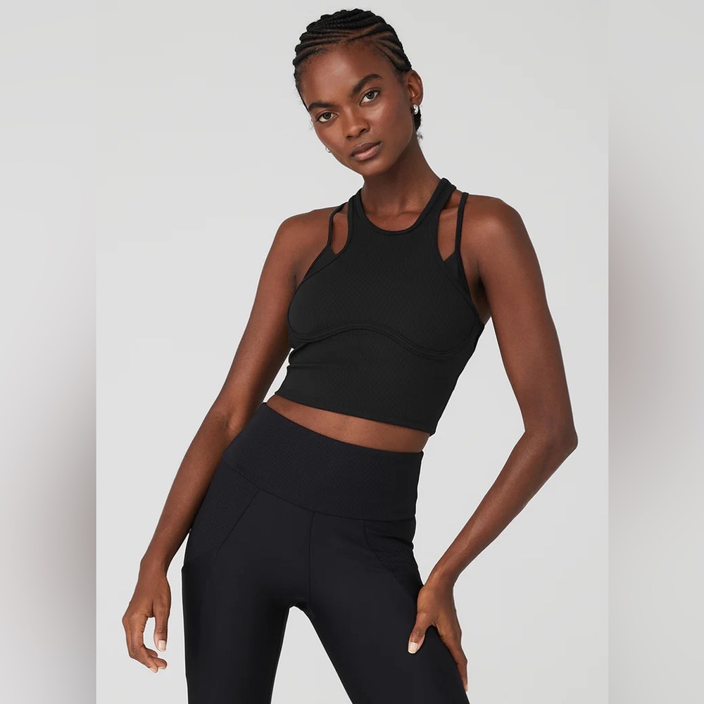 ALO Ribbed Airlift Enchanted Bra Tank